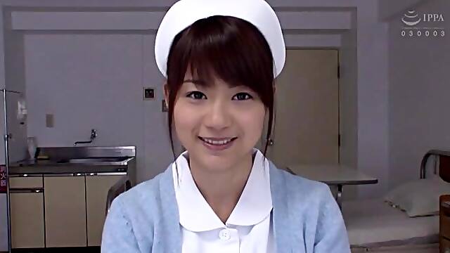 Nurse in sexy nylon stockings is being fucked by her couple