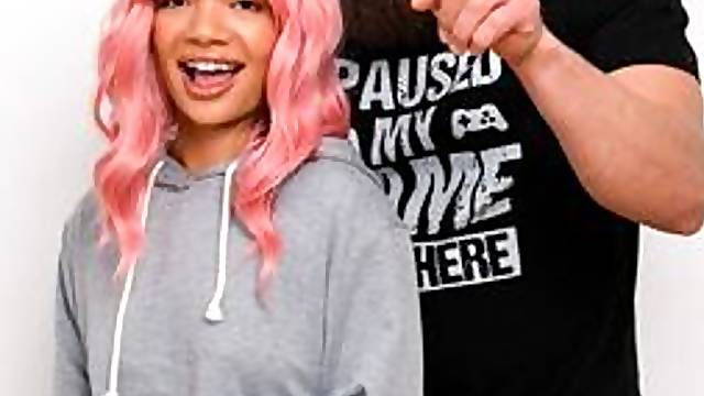 Good-looking Asian chick Paisley Paige looks great with a cock in her hole