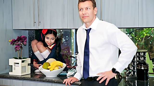 Mini Asian Chick With A Tight Slit