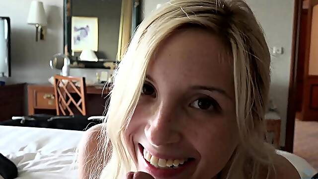 Blonde Blowjob Huge Cumshot Facial