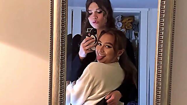 Trans Stunner Does Ass fucking with Bicurious GIRLFRIEND • Inexperienced Duo