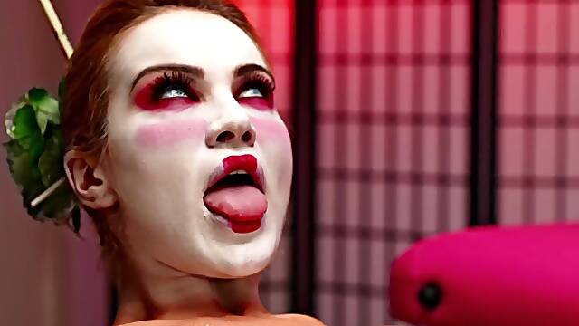 Japanese Female Domination - Geisha Cherry Kiss demands for COCK!! Big Dick Creampie & Cum in Mouth