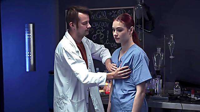 Teen GF frozen in time for hot bosss prank