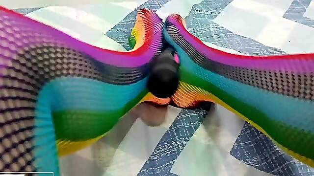 Fetiche de Pies con Medias Sexy de Colores