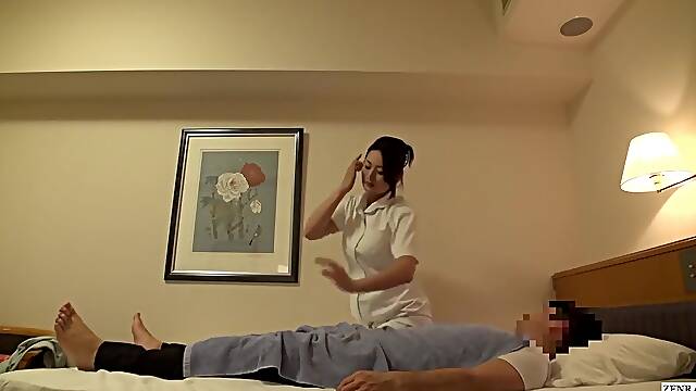 Japanese Hotel Massage Leads To Full Service Featuring A Hairy Milf Masseuse Naked For Her Client