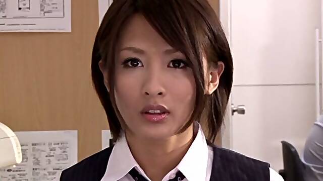 Office Stunner Has To Work With A Dildo In Her