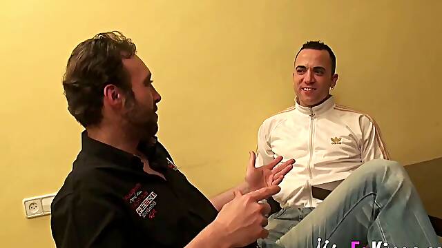 La Lore squeezing two dicks feeling incredible aroused