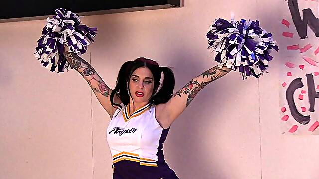 And when the cheerleader can't do it better, this dude reveals her other talent