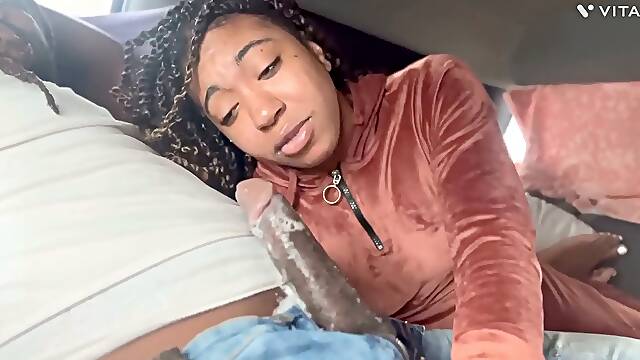 Curvy Asian ebony mix up superstar Fucked Hard bbc right in the throat cum bucket