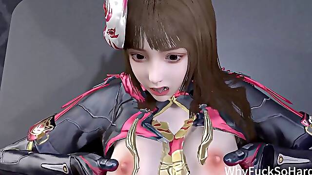 3D asian Cosplay girlfriend with Sexy Dress Got Her muff Fucked so Hard
