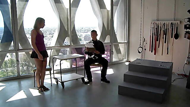 Asian Master Shono dominate submissive slut Kelly and fuck the blond bitch hard