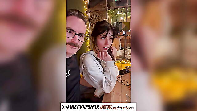 Aaliyah Yasin gets fingered at the busy restaurant