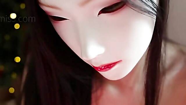 SadMiss, the scorching Asian gal in a snow maid cosplay, gives a hand job to her acquaintance for the fresh year -