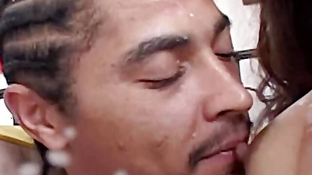 Stunning Brunette with Big Nipples Squirts Milk on a Black Guy and Rides His Cock