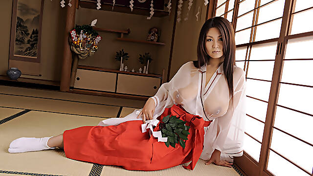 JAV Gangband Fucking Big Tits Priestess MILF in Tokyo Temple