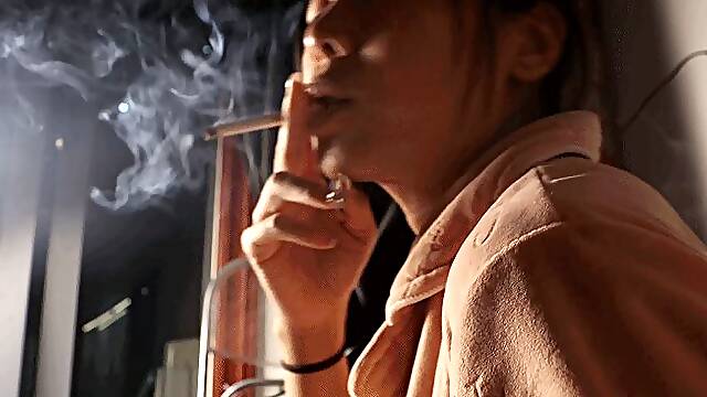 4K Asian Martina smoking enjoyment