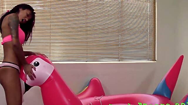 Asia Perez Squirts All Over Her Inflatable Parrot, 2016 Remaster, HD 1080p