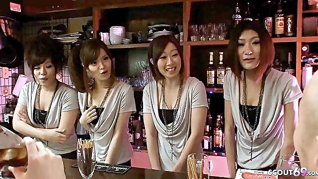 Swinger Sex Orgy with Petite Asian Teens in Japanese Club