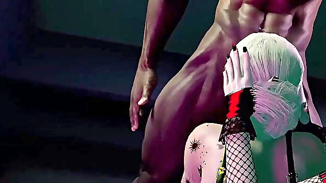 BBC Threesome. Asian Rae Lil in Stockings and White Bitch Lexi Lore Fuck Black Guy Ricky Johnson