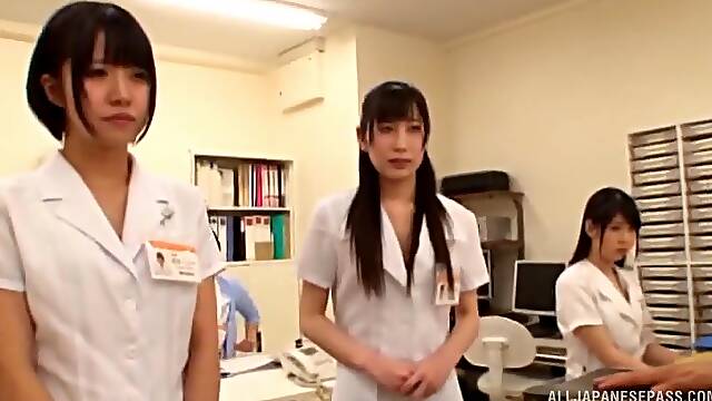 Group Japanese fucking with naughty nurses in the Hospital